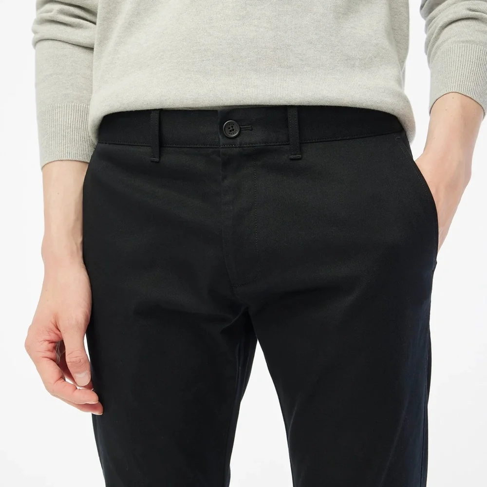 New JCREW Mens 33 / 32 Slim-Fit Flex Chino Pants in Black $79 H3167 - Picture 3 of 8